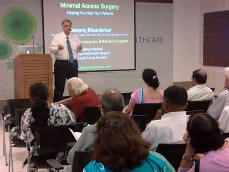 Laparoscopic surgeon Dr. Deepraj Bhandarkar conducts a session on Minimal Access Surgery at Hinduja Healthcare Surgical Laparoscopic surgeon Dr. Deepraj Bhandarkar conducts a session on Minimal Access Surgery at Hinduja Healthcare Surgical