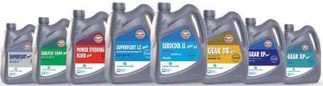 Gulf's range of products Gulf's range of products